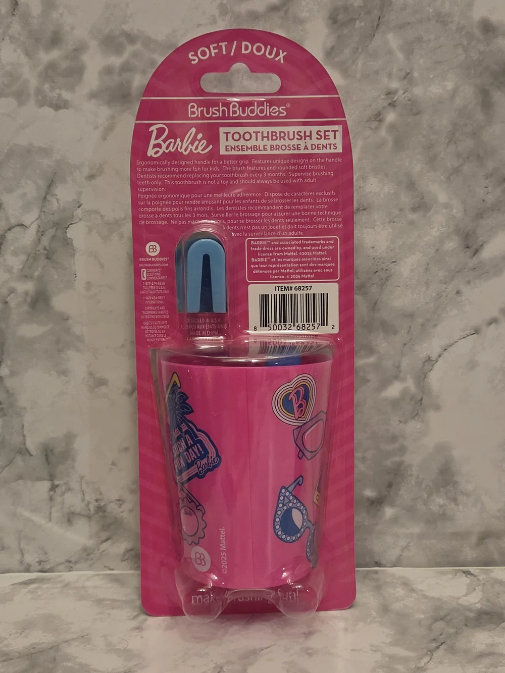Barbie 7 Piece Bundle Set - Toothpaste, Toothbrush, Bandaids, Nails, Sanitzer...